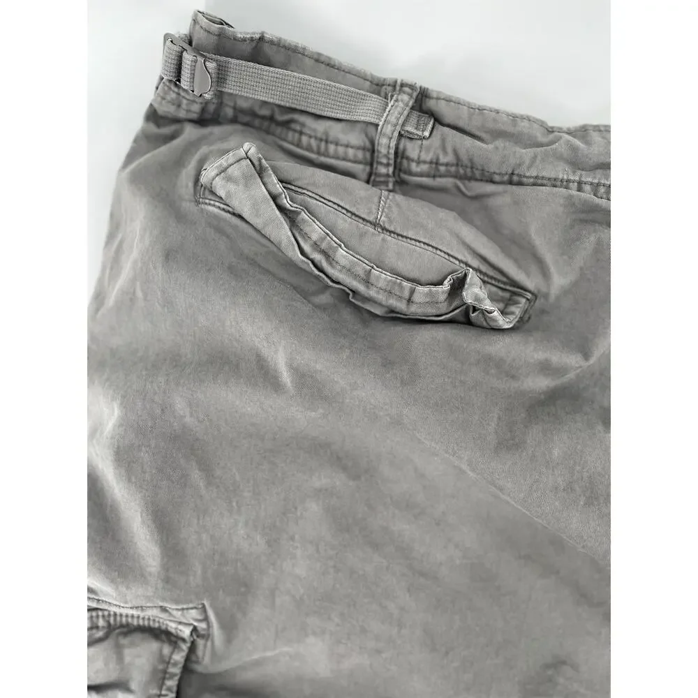 American Eagle Chino Shorts Men’s 44 Adjustable Waist Khaki Grey Flex